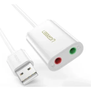 Adaptador de Sonido Externo a USB 2.0 Blanco Ugreen
